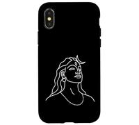 Minimalist Adiyogi Shiva Line Art Hindu God of Yoga Case for iPhone X/XS