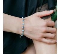 Minimalist Adjustable Evil Eye Charm Beaded Protection Dainty Bracelet The Colourful Aura Silver 8