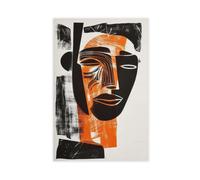 Minimalist African Face Poster Canvas Poster for Bedroom Decor Gift