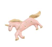 Minimalist Alloy Single Horn Horse Pin Sweet Dream Design Brooch Smooth Multi-Purpose Accessory Gift Unique Pin Gift, フリーサイズ