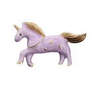 Minimalist Alloy Single Horn Horse Pin Sweet Dream Design Brooch Smooth Multi-Purpose Accessory Gift Unique Pin Gift, フリーサイズ