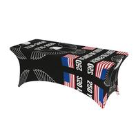 Minimalist American bald eagle 250th (2) Decorative Tablecloth Protector for Wedding, Banquet & Parties6FT Spandex Rectangle Tablecloths, Stretch Washable Table Cloth Wrinkle Free Patio Table Cover