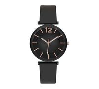 Minimalist Analogue Watch for Children, Minimalist Watch with Breathable Strap | Second Hand Analogue Wristwatch with Band and Breathable for Nurses, Studying, Black, Consulte la descripción, See