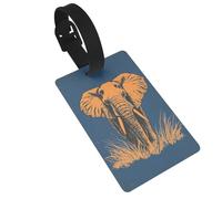 Minimalist Ancient Elephant Vintage Luggage Tags Name Id Label Suitcase Tags, Ideal for Travel Cruise Backpacks Bag