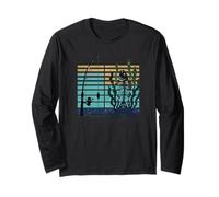 Minimalist Angling Nature Fusion Retro Graphic Long Sleeve T-Shirt