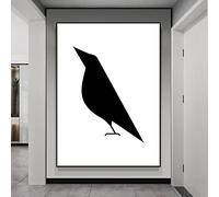 Minimalist Animal Wall Art Gothic Crow Painting Black and White Bird Picture Large Bird Canvas Modern Wall Art Black and White Animal Pictures for Bedroom Living Room Office 16x24in Frameless Poster
