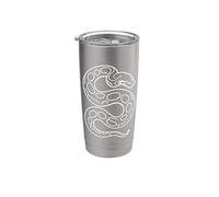 Minimalist Ball Python Dad Snake Art Stainless Steel Insulated Tumbler