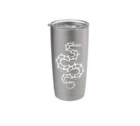 Minimalist Ball Python Dad Snake Art Stainless Steel Insulated Tumbler