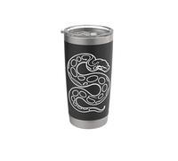 Minimalist Ball Python Dad Snake Art Stainless Steel Insulated Tumbler