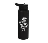 Minimalist Ball Python Dad Snake Art Stainless Steel Insulated Water Bottle