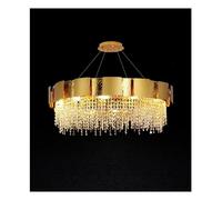 Minimalist Bedroom Chaner - Postmodern Copper and Crystal Design - Dining Room and Living Room Decorative Lighting