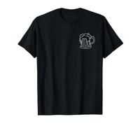 Minimalist Beer Lover Line Art T-Shirt