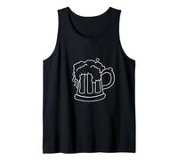 Minimalist Beer Lover Line Art Tank Top