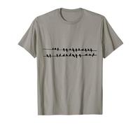 Minimalist Birds on Wire Silhouette Nature Art T-Shirt