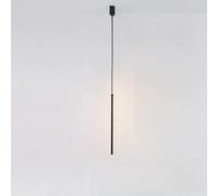Minimalist Black LED Chandelier with Cylindrical Metal Tube Pendant Ceiling Light Fixture for Kitchen Island, Bedroom, Dining Room, Foyer, and Living Room(60cm)