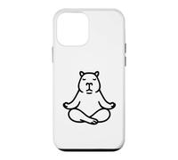 Minimalist BLK Capybara Yoga Pocket Zen Meditation Lover Case for iPhone 12 mini