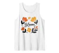 Minimalist Bloom Boho Abstract Floral Retro Botanical Art Tank Top