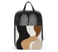Minimalist Bohemian Abstract Composition Shoe Bag for Travel Daily Use Anti-dust Storage Carrier Golf Shoe Pouch
