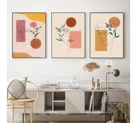 Minimalist Bohemian Wall Art, Trendy Boho Abstract Woman Line Canvas Painting Poster and Print Picture for Living Room Decor 60x80cmx3 No frame