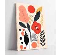 Minimalist Boho Abstract Botanical Composition 1 Canvas Wall Art Print Picture - 30 inch wide x 45 inch high (Frame Depth 30mm)