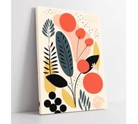 Minimalist Boho Abstract Botanical Composition 2 Canvas Wall Art Print Picture - 24 inch wide x 36 inch high (Frame Depth 30mm)