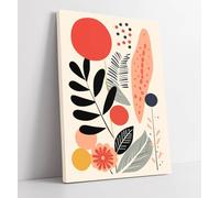 Minimalist Boho Abstract Botanical Composition 3 Canvas Wall Art Print Picture - 20 inch wide x 30 inch high (Frame Depth 30mm)
