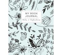 Minimalist Botanical Journal & Notebook: Elegant Black and White Flower Line Art Cover | Simple Lined Pages for Writing, Notes, and Daily Reflections