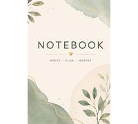 Minimalist Botanical Notebook for Women: Large Lined Journal 12.5 x 9.25 in, 120 Pages, Aesthetic Sage Green Floral Design for Notes, School, Work, Journaling & Planning