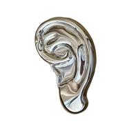 Minimalist Brooch Versatile Unisex Design for Formal, Silver
