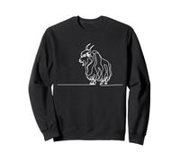 Minimalist Bull One Line Drawing Art Continuous Sketch Sweatshirt