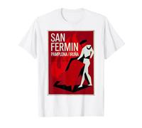 Minimalist Bull Silhouette Pamplona Spain San Fermin T-Shirt