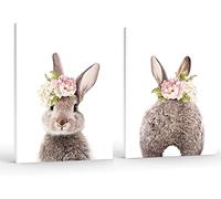 Minimalist Bunny Rabbit Tail Canvas Painting Wall Art Nursery Bunny Wall Art for Baby Home Decor Woodland Animal Canvas Poster Nursery Print painting picture Animal Print Poster for Kids Room Home