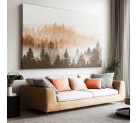 Minimalist Canvas Wall Art Prints 140L x 70W cm, Framed Abstract Art Misty Mountains Forest Pictures for Bedroom, Bathroom & Living Room, Waterproof Home Wall Artwork Decor for Yoga Office
