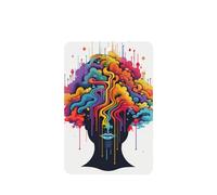 Minimalist Cartoon Graphic Of Mind Expanding Car Air Fresheners 4 Pcs Hanging Scented Cards Fragrance Scented Cards For Car Aromatherapy Tablets