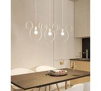 Minimalist Cartoon Pendant Light for Dining Room & Kids Room Décor with Cute Mouse Head - Metal Iron Hanging Fixture