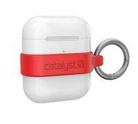 Minimalist case for AirPods 1 & 2 by Catalyst -Extra Grippy High Gloss Surface Finish, Ultra Light Weight, Slim design - Red