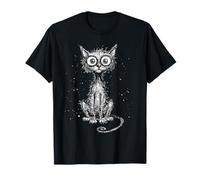 Minimalist Cat Art Scribble Abstract Line Sketch Drawing T-Shirt