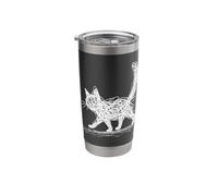 Minimalist Cat & Hand-Drawn Kitten Stainless Steel Insulated Tumbler