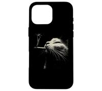 Minimalist Cat Whiskers Close Up Feline Portrait Case for iPhone 16 Pro Max