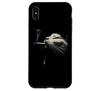Minimalist Cat Whiskers Close Up Feline Portrait Case for iPhone XS Max
