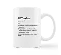 Minimalist Ceramic Mug-11oz Coffee Milk Tea Mug Cup with Handle - PE Teacher Definition Physical Education Appreciation Gift