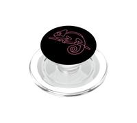 Minimalist Chameleon One Line Art PopSockets PopGrip for MagSafe