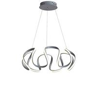 Minimalist Chandelier Modern Luxury Aluminum Art Pendant Lamp Restaurant Bedroom Study Living Room Ceiling Light Creative LED Pendant Lamp Dimmable Warm Lighting Fixture Suspension Light 40W