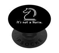 Minimalist Chess Knight Humor Joke It's Not a Horse Icon PopSockets Adhesive PopGrip