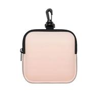 Minimalist Chic Pastel Dusty Rose Ombre Blush Pink, Square Zipper Storage Bag, Neoprene Coin Purse, Small Wallets, Change Pouch, Change Purse