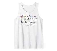 Minimalist Christian by His Grace Romans 3:24 Bible Verse Tank Top