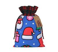 Minimalist Christmas Pattern Christmas Burlap Gift Bags With Drawstring And Tags - Tiny Small Gift Bags For Xmas Candy And Christmas Supplies, Christmas Drawstring Gift Bags 8.3×11.8in