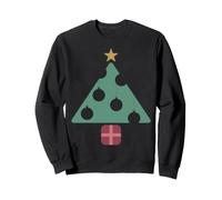 Minimalist Christmas tree abstract art cute simple star cool Sweatshirt