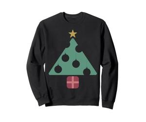Minimalist Christmas tree abstract art cute simple star cool Sweatshirt