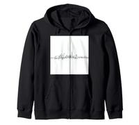 Minimalist City Skyline Urban Architectural Drawing Zip Hoodie